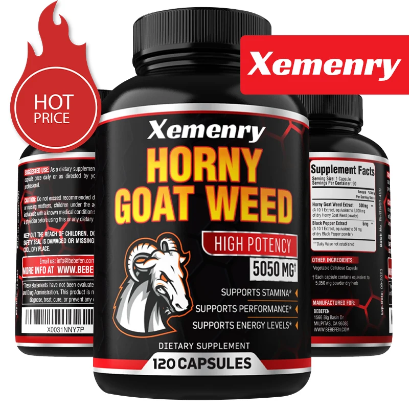 Pre Workout Supplement - Men's Horny Goat Weed Capsules 5050