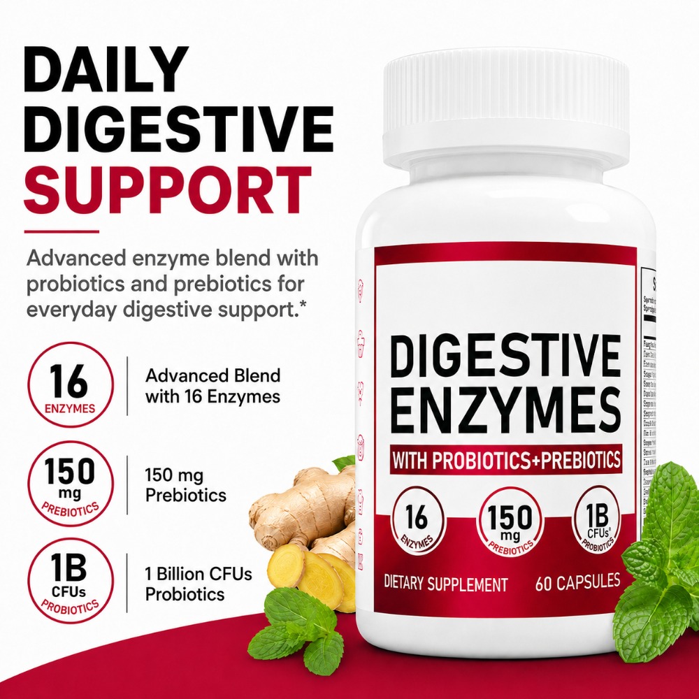 Digestive Enzyme Blend - Digestive Enzymes with 1 Billion CFU