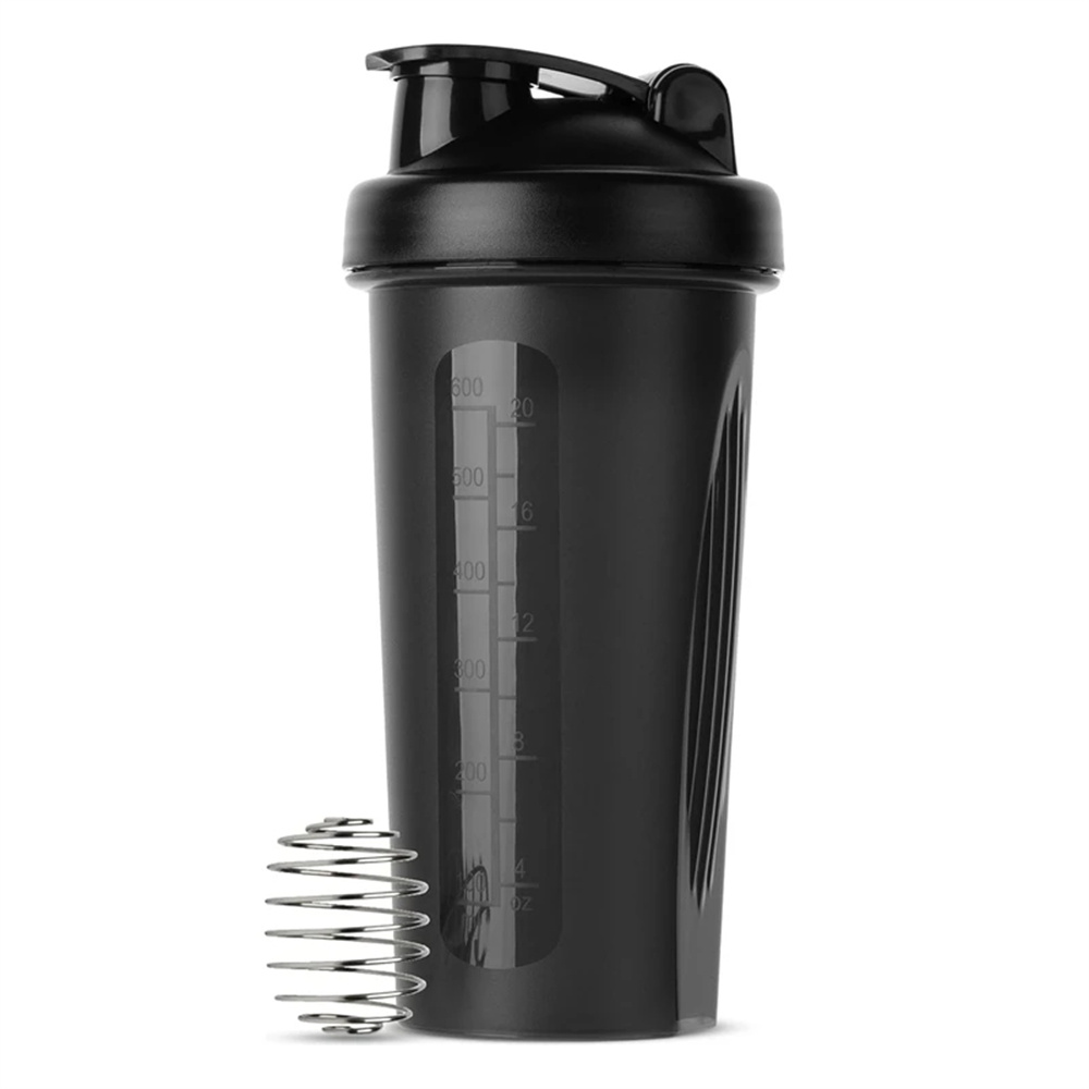 Protein Shaker Bottle - 1pc Portable Protein Shaker 600ml Fitness