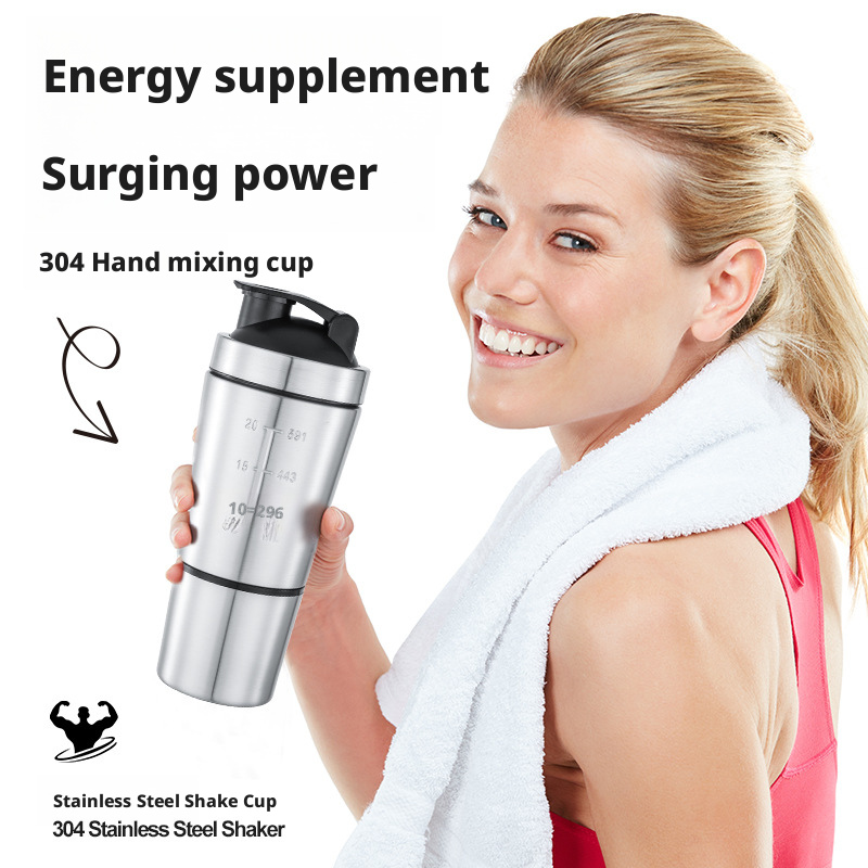 Stainless Steel Protein Powder - огляд і ціна Protein Shaker Bottle