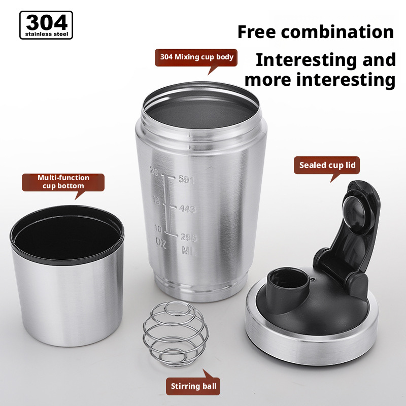 Stainless Steel Protein Powder - огляд і ціна Protein Shaker Bottle