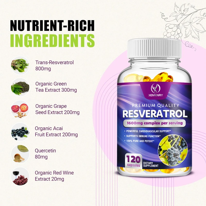 Resveratrol Capsules - Support - огляд і ціна Resveratrol Capsule Anti Aging