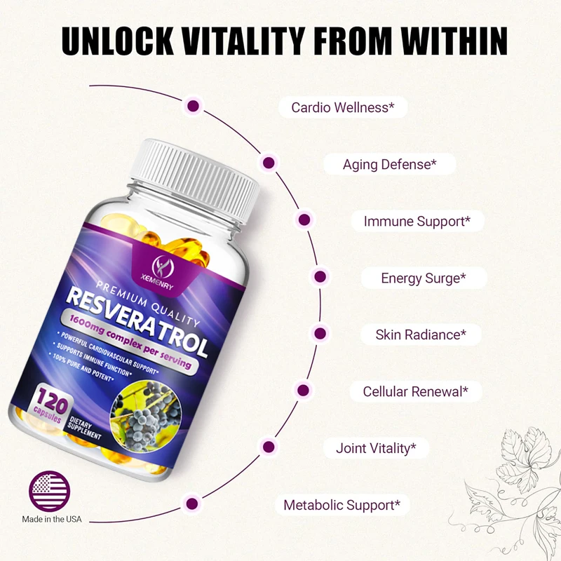 Resveratrol Capsules - Support - огляд і ціна Resveratrol Capsule Anti Aging