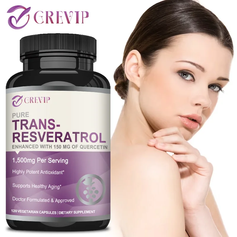 Trans-Resveratrol 1500mg - Pot - огляд і ціна Resveratrol Capsule Anti Aging