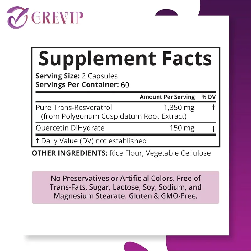 Trans-Resveratrol 1500mg - Pot - огляд і ціна Resveratrol Capsule Anti Aging
