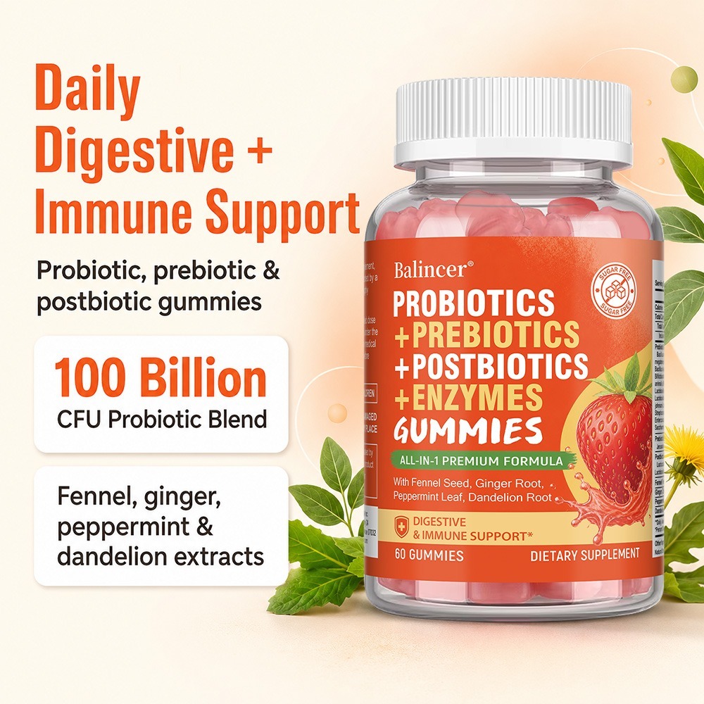 Probiotic Gummies, Prebiotics  - огляд і ціна Digestive Enzyme Blend