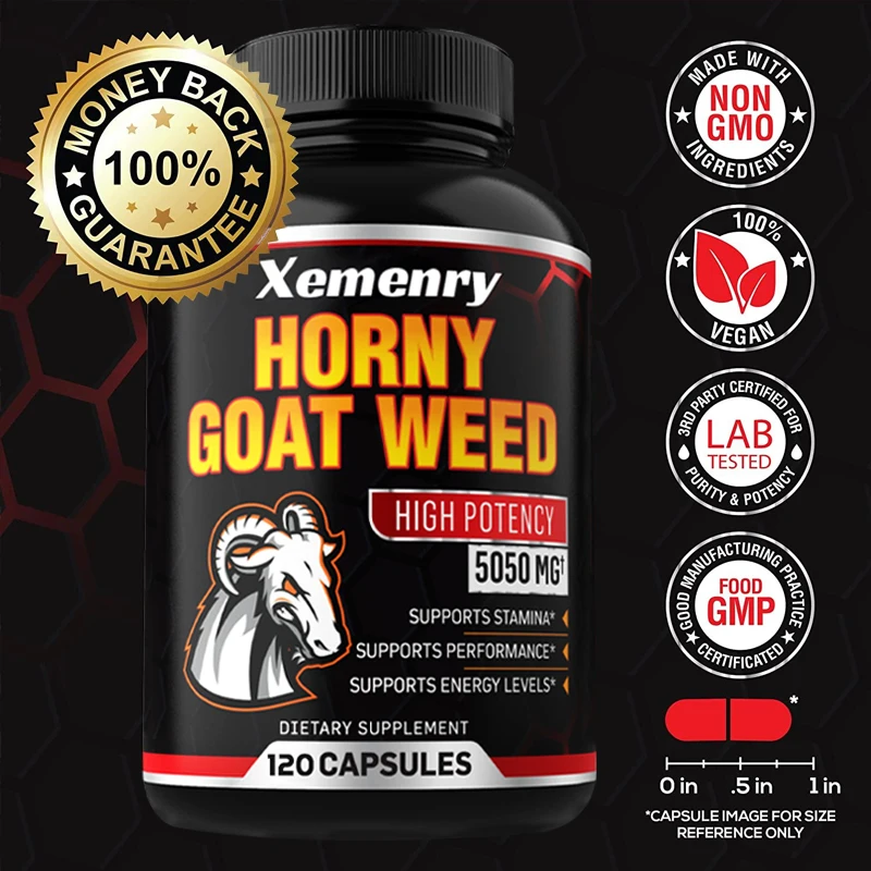 Men's Horny Goat Weed Capsules - огляд і ціна Pre Workout Supplement