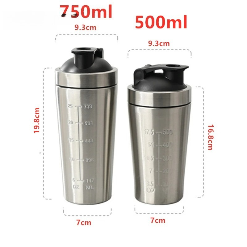 1pcs Stainless Steel Protein P - огляд і ціна Protein Shaker Bottle