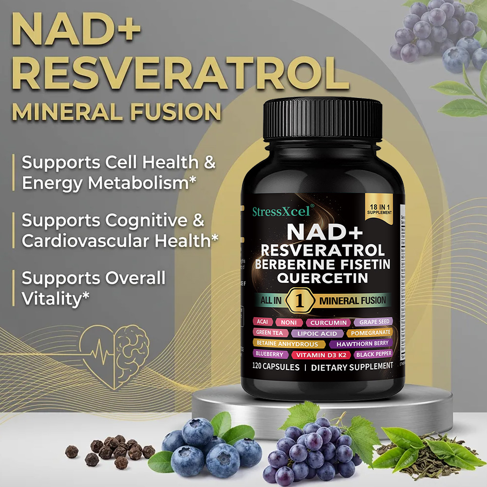 NAD+ Supplement with Resveratr - огляд і ціна Resveratrol Capsule Anti Aging