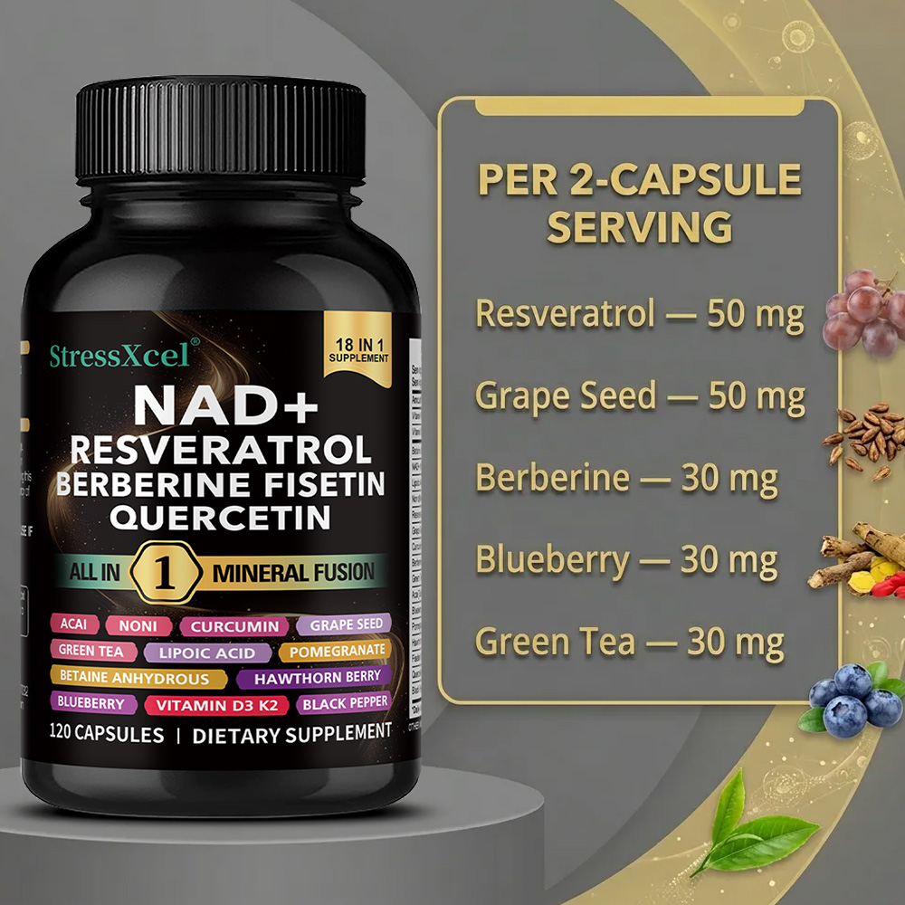 NAD+ Supplement with Resveratr - огляд і ціна Resveratrol Capsule Anti Aging