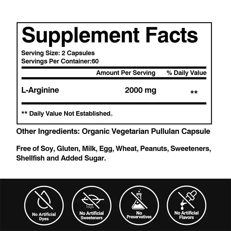 Men's L Arginine Capsules Supp - огляд і ціна Pre Workout Supplement
