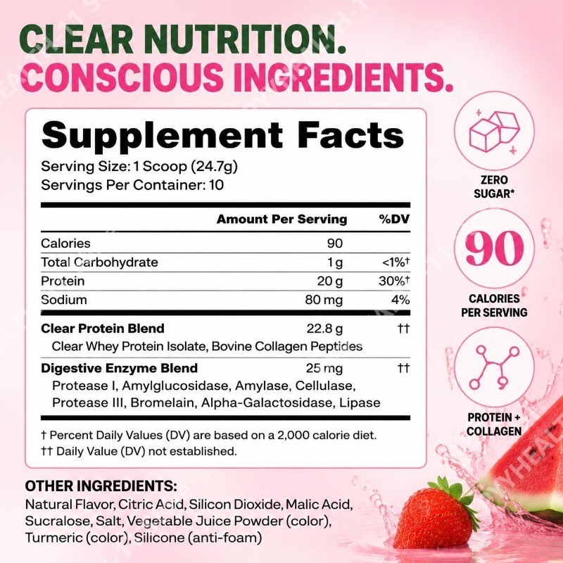 Clear Protein Powder with 20g  - огляд і ціна Digestive Enzyme Blend