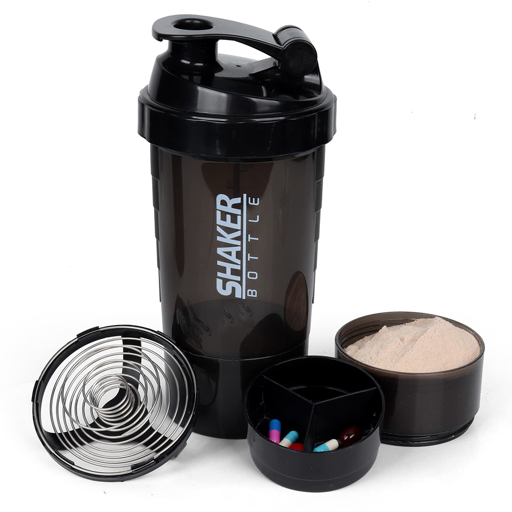 3 Layers Shaker Protein Bottle - огляд і ціна Protein Shaker Bottle