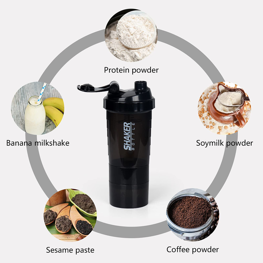 3 Layers Shaker Protein Bottle - огляд і ціна Protein Shaker Bottle