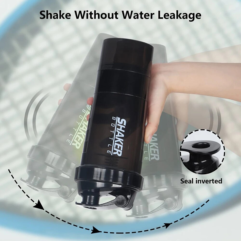 3 Layers Shaker Protein Bottle - огляд і ціна Protein Shaker Bottle