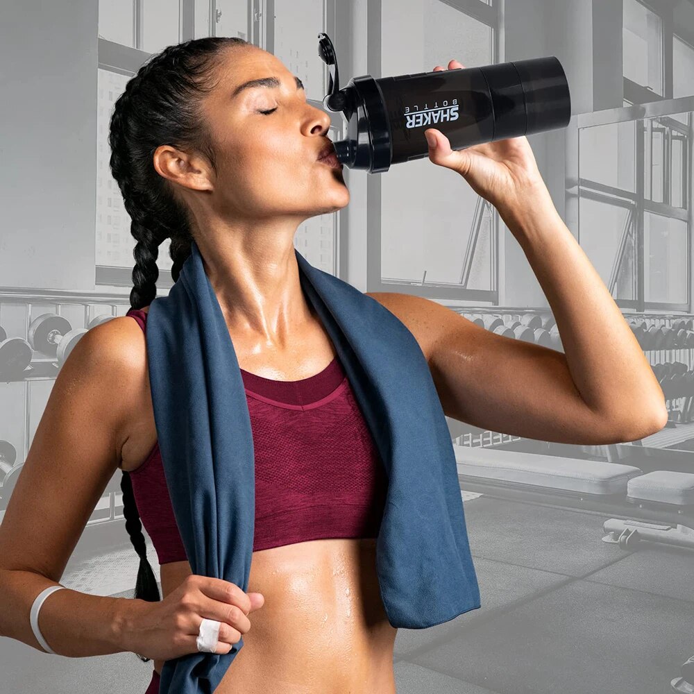 3 Layers Shaker Protein Bottle - огляд і ціна Protein Shaker Bottle