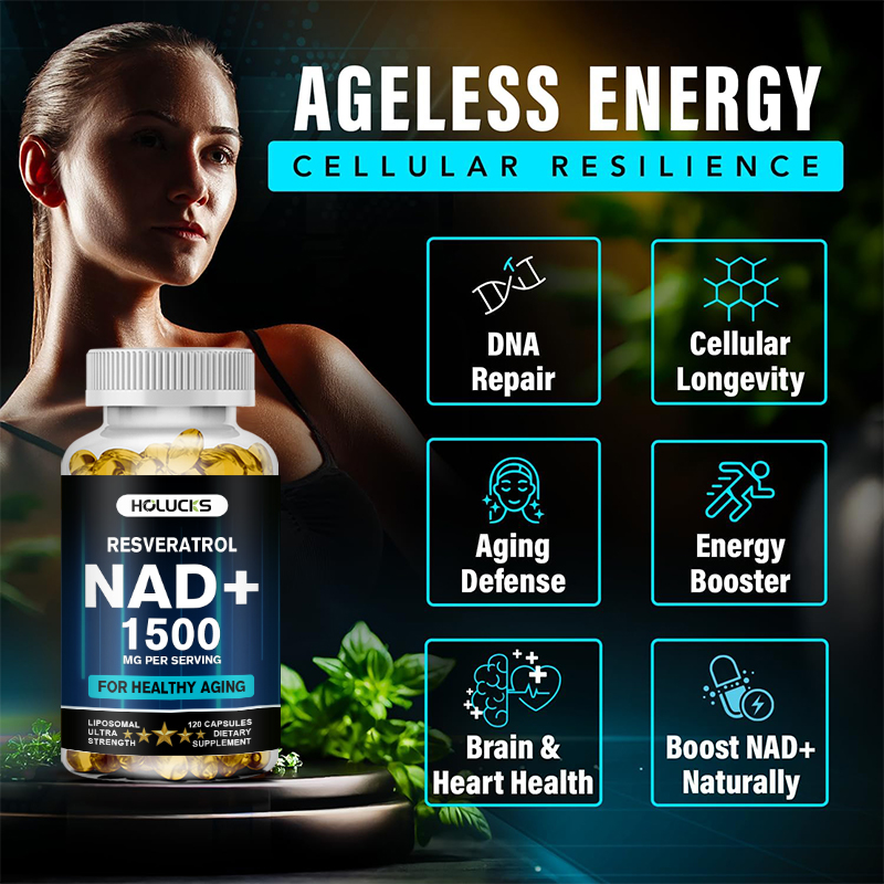 HOLUCKS NAD+ Capsules, with NA - огляд і ціна Resveratrol Capsule Anti Aging