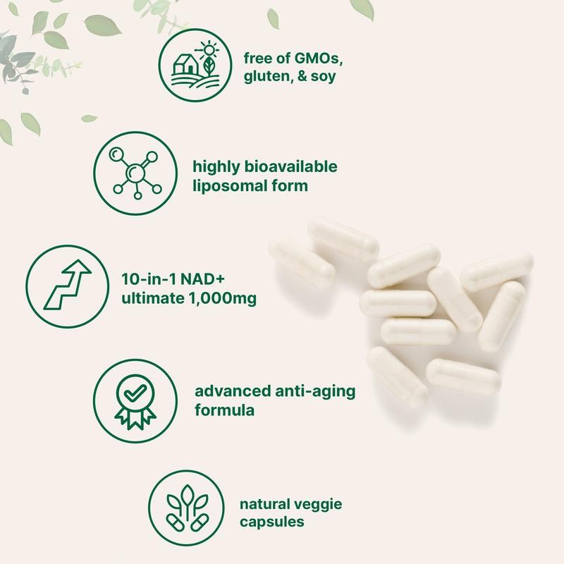Extra Strength NAD Supplement  - огляд і ціна Resveratrol Capsule Anti Aging