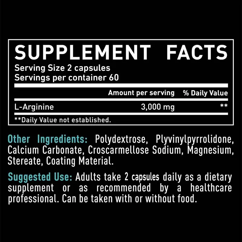 L-Arginine 3000mg - for Energy - огляд і ціна Pre Workout Supplement