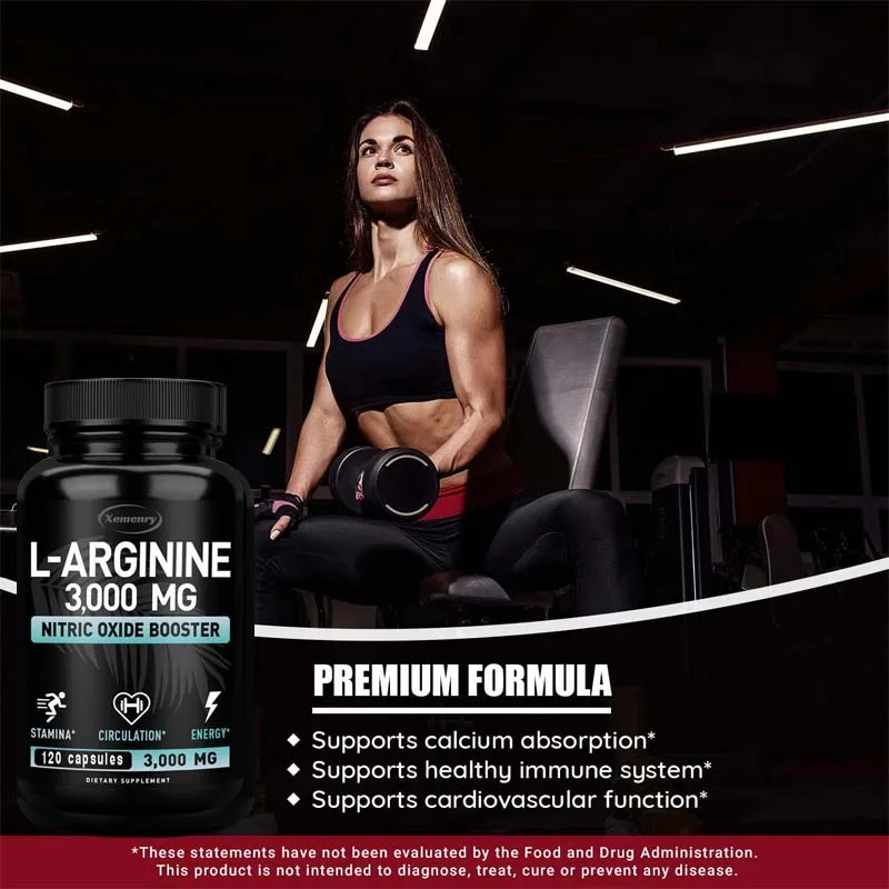 L-Arginine 3000mg - for Energy - огляд і ціна Pre Workout Supplement